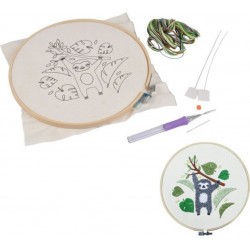 Kit Complet Punch Needle paresseux 21cm Blanc