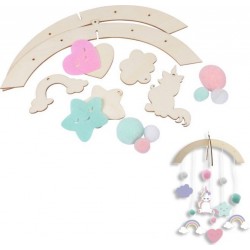 NC Kit Mobile Enfant Bois licorne 27cm Naturel