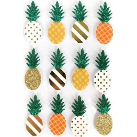 NC 12 Stickers 3d Ananas 4,5 Cm