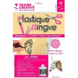 NC Kit Plastique Dingue 4 Feuilles 26 X 20 Cm 2 Or & 2 Argent