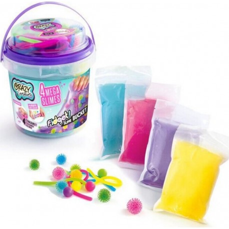 NC Fidget Bucket 4 Méga Slimes Canal Toys