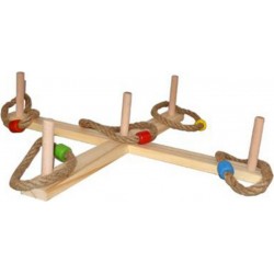 Jeu En Bois lancer D'anneaux 50cm Naturel