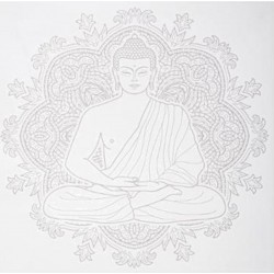 NC Sticker Déco bouddha 40x40cm Gris