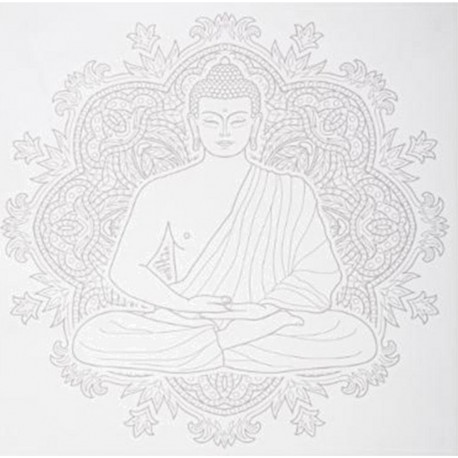 NC Sticker Déco bouddha 40x40cm Gris