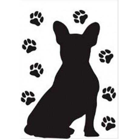 NC Stickers chien 30x40cm Noir