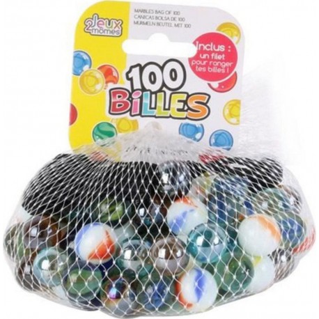 NC Sac De 100 Billes mômes 1cm Multicolore