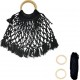 NC Kit Macramé tote Bag Filet 30cm Noir