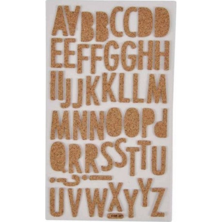 NC Stickers Alphabet liège 12x16cm Naturel