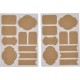 NC Lot De 20 Stickers craft 13x18cm Naturel