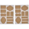 NC Lot De 20 Stickers craft 13x18cm Naturel