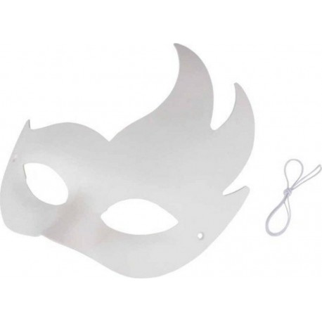 Masque À Décorer venise 21cm Blanc