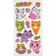 NC Stickers Effet 3d chatons 21cm Multicolore