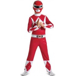 NC Déguisement Pour Enfants Power Rangers Mighty Morphin Rouge 2 Pièces