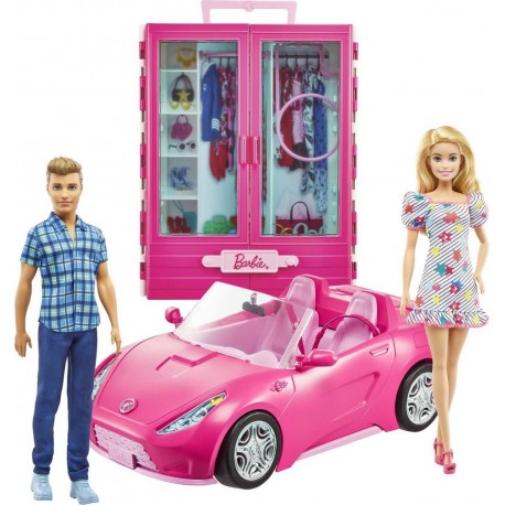 NC Barbie Fashionistas – Coffret Poupées, Véhicule Et Accessoires