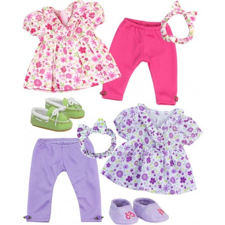 NC Vetement Pour 15 Poupon Haut Fleuri, Legging Et Bandeau Sophia's By Teamson Kids