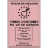 NC Permis D'enterrer Ma Vie De Garçon