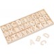 NC Embellisseurs Déco 6 Alphabets 22cm Naturel