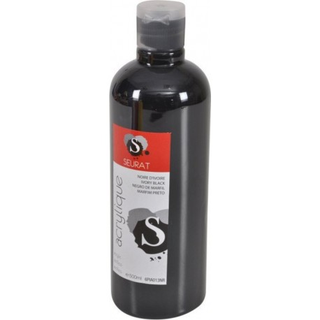 NC Peinture Acrylique cézanne 500ml Noir D'ivoire