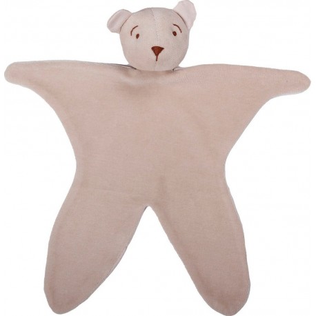 NC Eveil Et Nature Doudou Coton Bio Velour 30 Cm Ourson