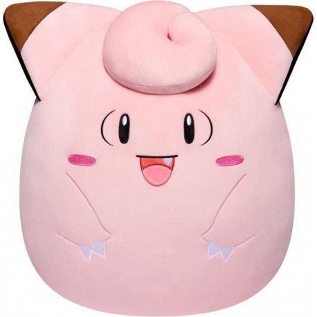 Peluche - Pokémon Squishmallows 50 Cm Mélofée (clefairy) Grande Peluche Ultra-douce Licence Officielle Pokémon