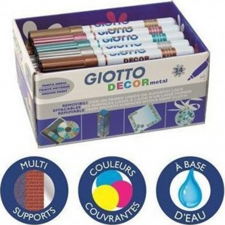 NC Pack De 24 Feutres Couleurs Métal Giotto