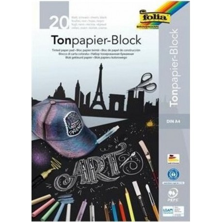 NC Bloc Papier Dessin Noir A4 Folia