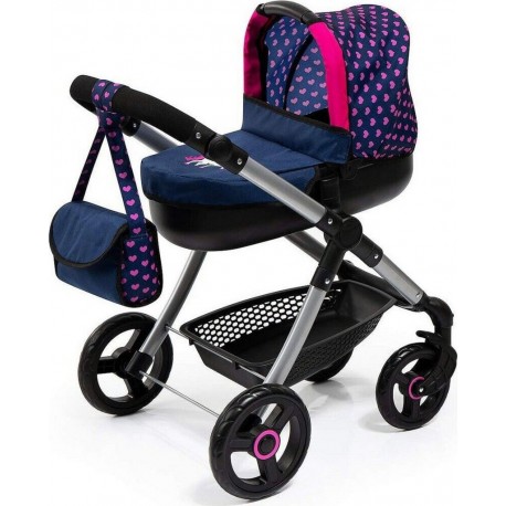 NC Poussette Pour Poupées Reig Stule Pram Blue Marine 63 Cm