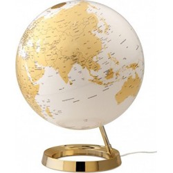 NC Globe Terrestre Lumineux Light & Colour Ø 30 Cm Métal Doré