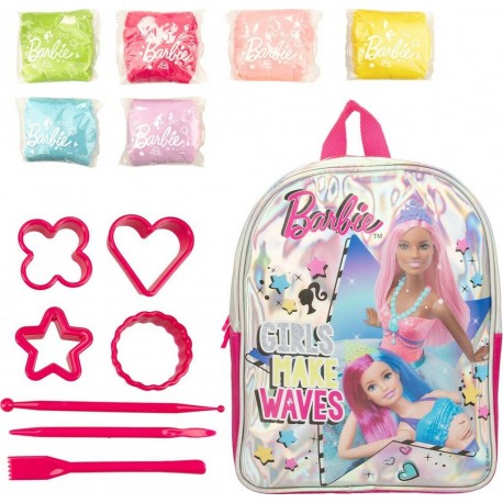 NC Jeu Créatif De Pâte À Modeler Barbie Fashion Sac À Dos 14 Pièces 600g