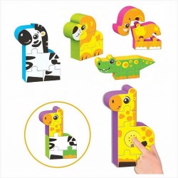 NC Puzzle Enfant Reig Zoo Blocks 22 Pièces