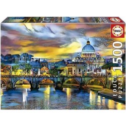 NC Basilique Saint-pierre Et Pont Saint-ange Puzzle De 1500 Pieces