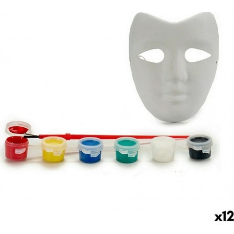 Ensemble Pour Activités Manuelles Masque Blanc Plastique (12 Unités)