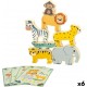 NC Jeu De Construction + Figurines Woomax Animaux 16 Pièces 7 X 7 X 1,5 Cm (6 Unités)