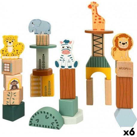 NC Set De Construction Woomax Animaux 28 Pièces (6 Unités)