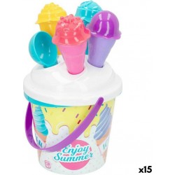 NC Set De Jouets De Plage Colorbaby Ø 18 Cm 11 Pièces Glace Polypropylène (15 Unités)