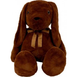 NC Peluche Enfant lapin Nœud 70cm Marron