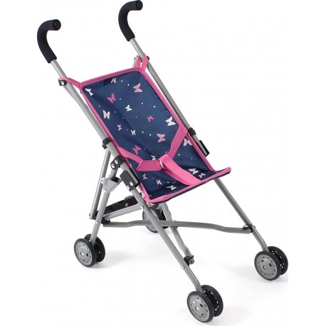 NC Mini-buggy Roma Papillons Rose Bleu Pour Poupée