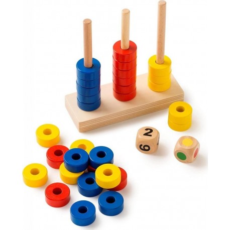 NC Comptage Addition Soustraction Empiler Les Anneaux Jeu Montessori