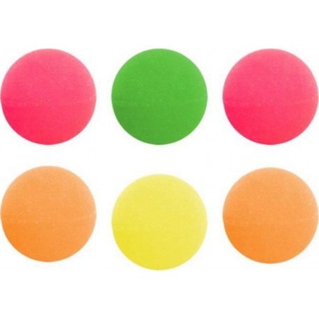 NC Lot De 6 Balles Rebondissantes fluo 3cm Multicolore