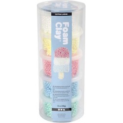 NC Set 5 Pâtes À Modeler Foam Clay Pastel 25g