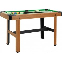 NC Table De Billard 4 Pieds 122x61x76 Cm Marron Vidaxl