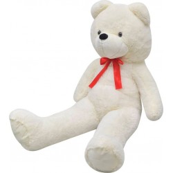 Ourson En Peluche Xxl Blanc 160 Cm Vidaxl