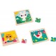 NC Janod Puzzle Set 3 Puzzles Avec 9 Pièces