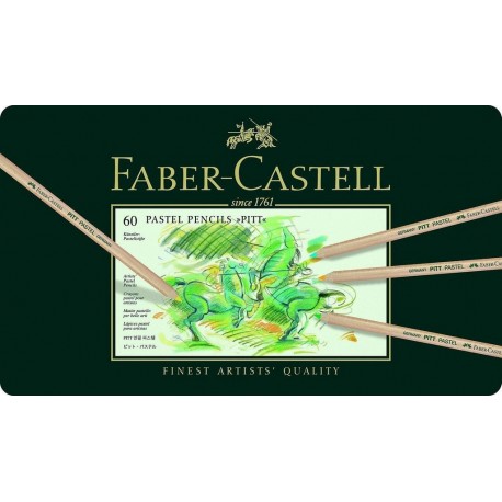 NC Faber-castell Étui Métal De 60 Crayons Couleur 'pitt Pastell'