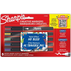 SHARPIE Marqueur Bullet créative pinceau lot de 5 marqueurs