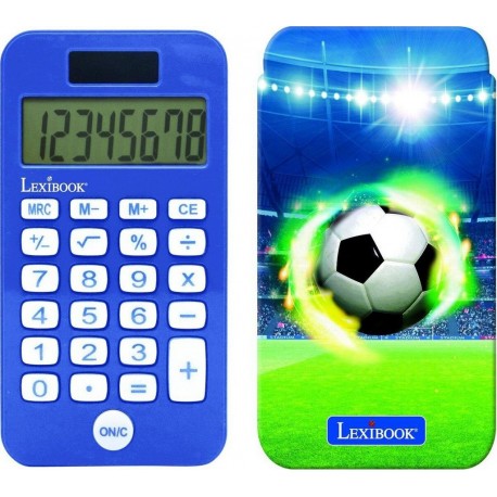 LEXIBOOK Calculatrice de poche football avec housse de protection