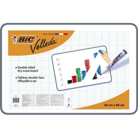 BIC Tableau effaçable à sec double face 60x90cm VELLEDA le tableau