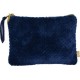 PPMNT Trousse rectangulaire en velour bleu la trousse