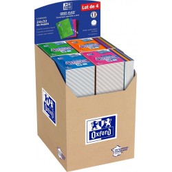 OXFORD Cahier OpenFlex 24 x 32cm 96 pages Grands carreaux lot de 4 cahiers