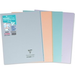 CLAIREFONTAINE Cahier Koverbook Blush 24 x 32cm 96 pages Grands carreaux le cahier en coloris aléatoire